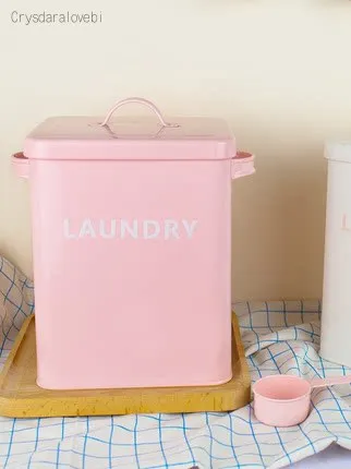 Food Storage Metal Box - Caixa de Armazenamento de Pó Rosa