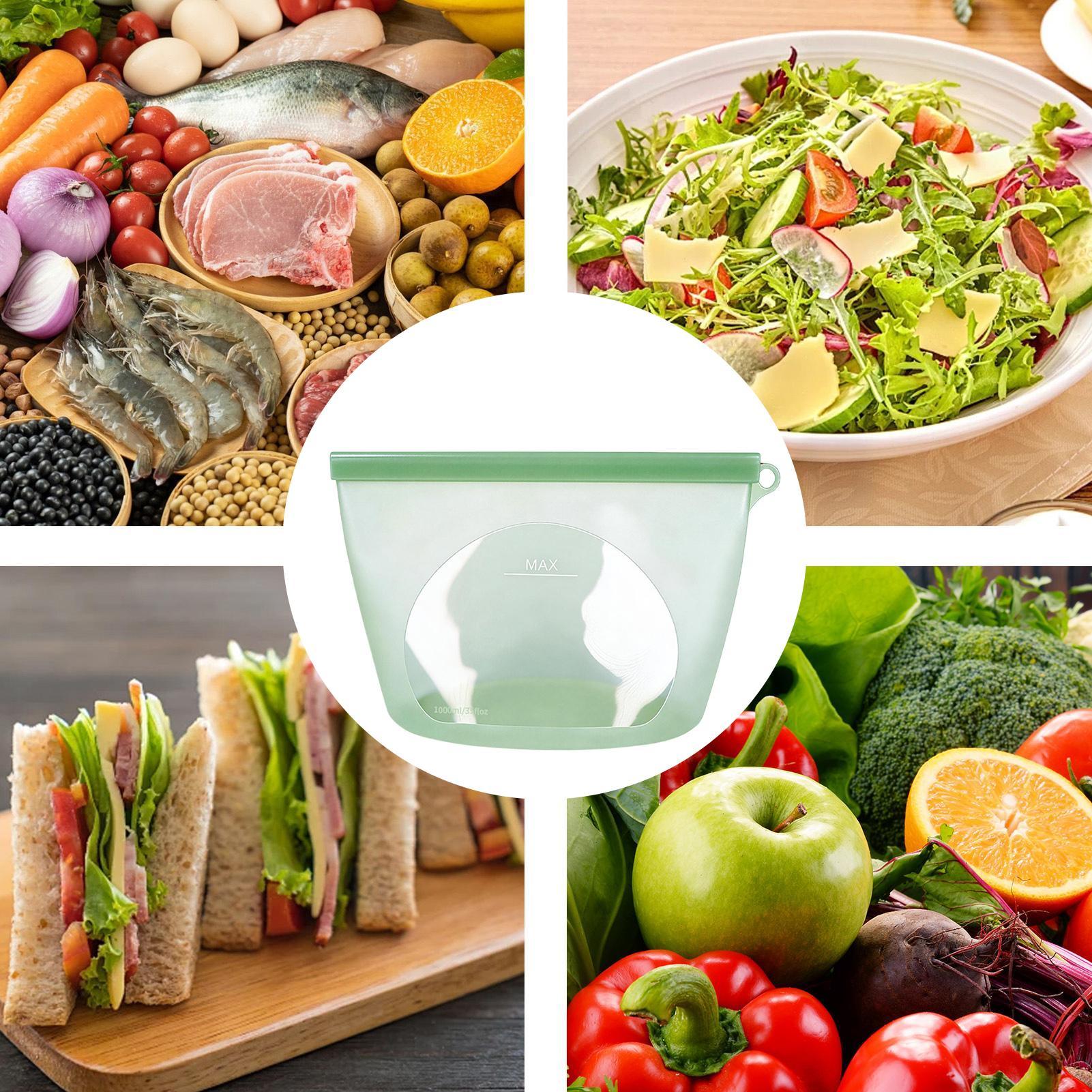 Food Storage Bags Zip Lock Pouch - Sacos de silicone com fecho ziplock