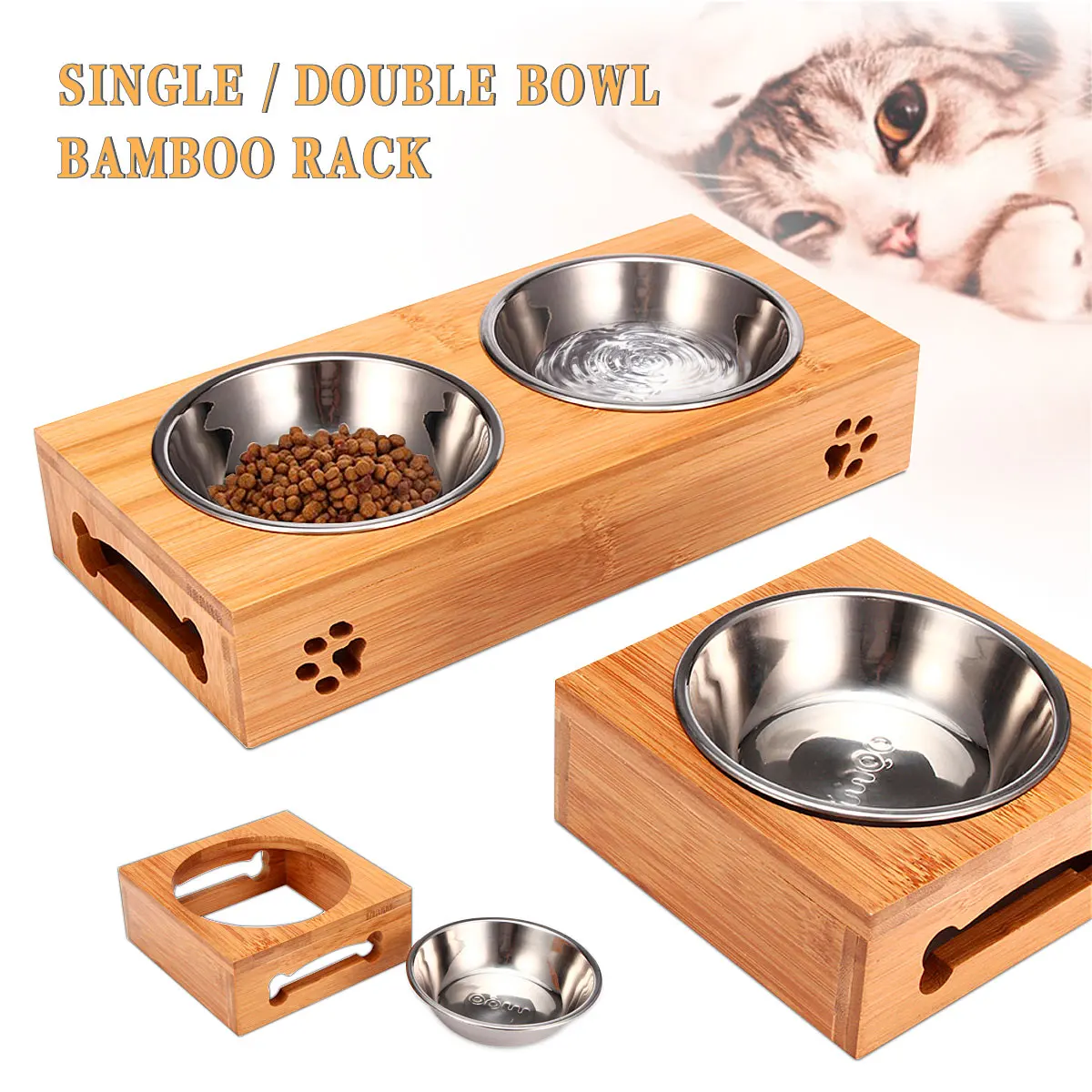 Food Storage And Safety - Gato de estimação tigela urso placa