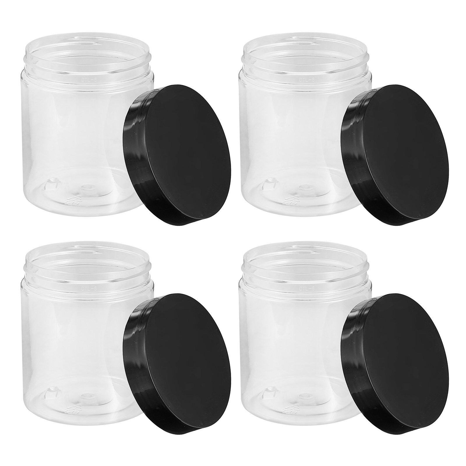 Food Storage Jars Plastic - 12 Potes de Armazenamento de Plástico