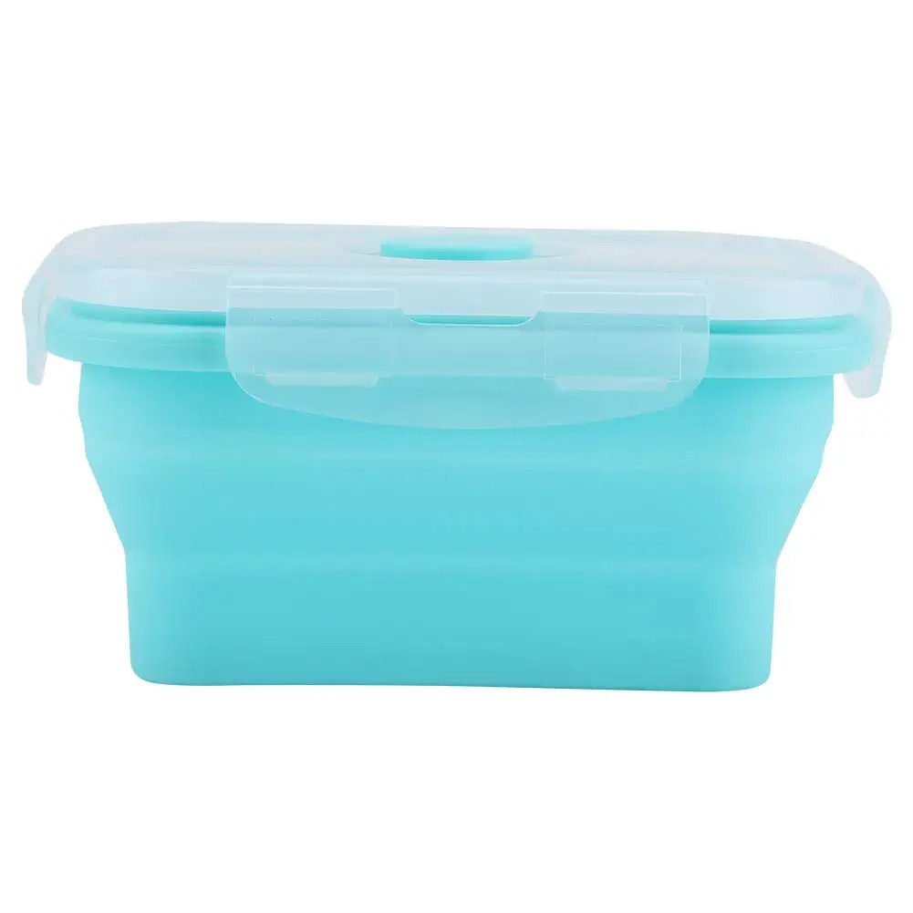 Food Storage Drawer Organizer - Recipiente de alimentos de silicone dobrável,