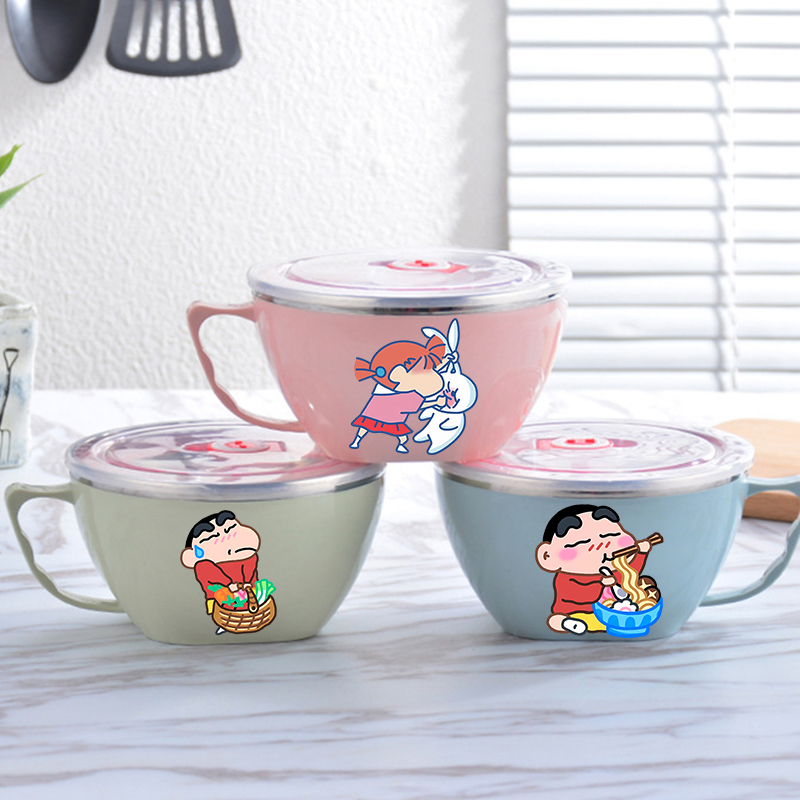 Food Storage Metal Box - Tigela de Aço Inoxidável Crayon Shin-chan