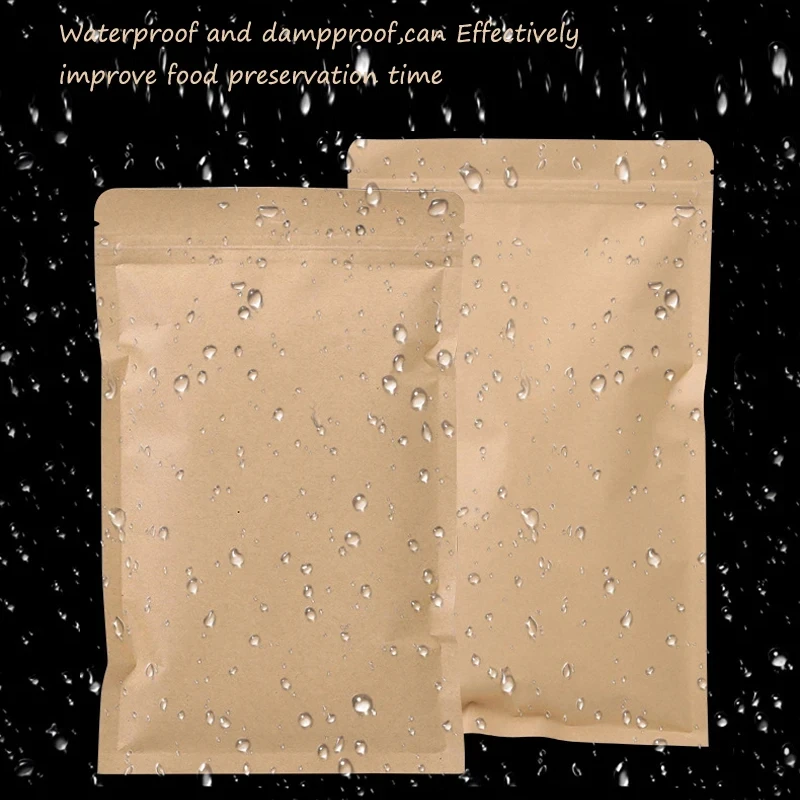 Food Storage Is - 100PCS Bolsa de Papel Kraft Marrom
