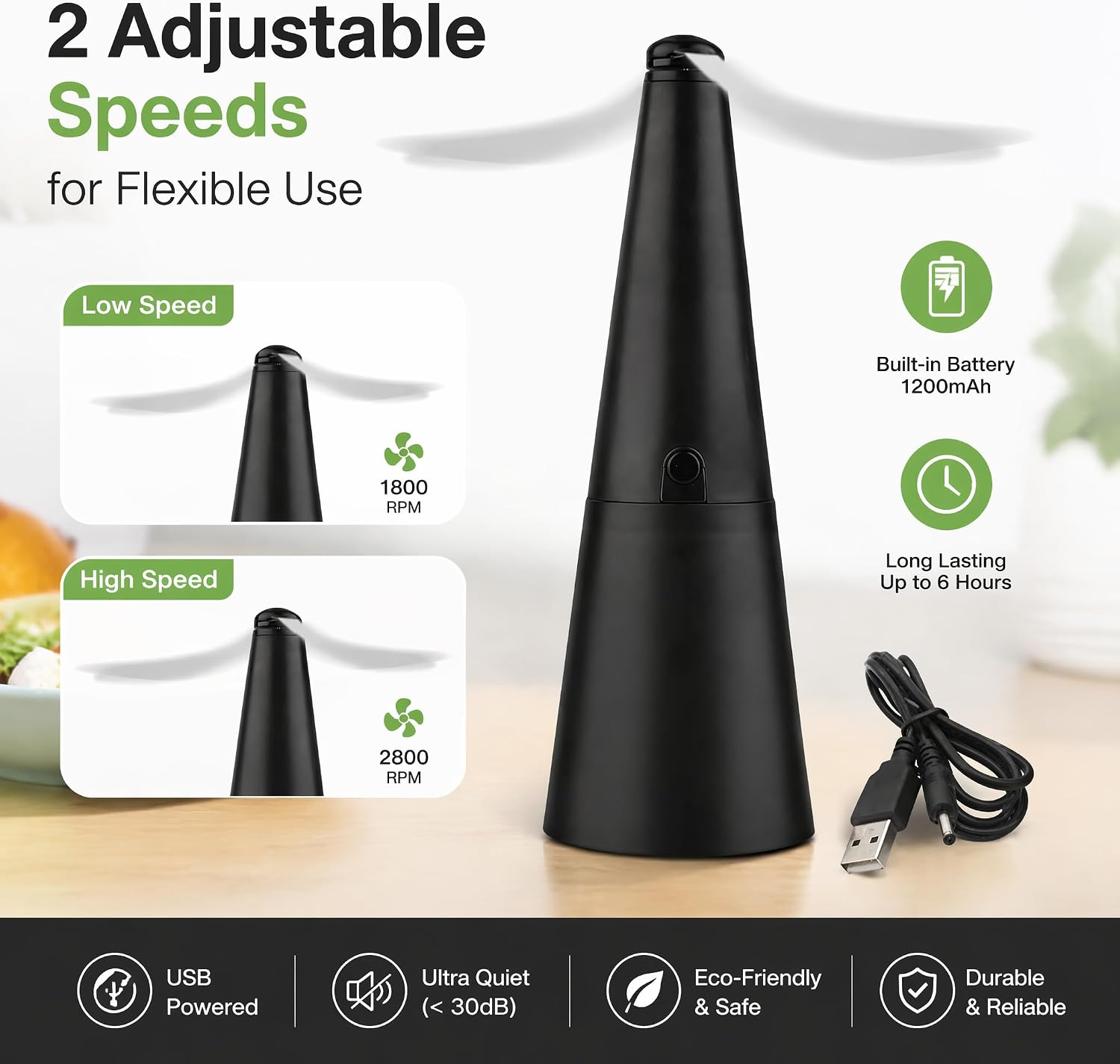 Food Storage On Table - Ventilador Repelente de Mosquitos Automático, Ventilador