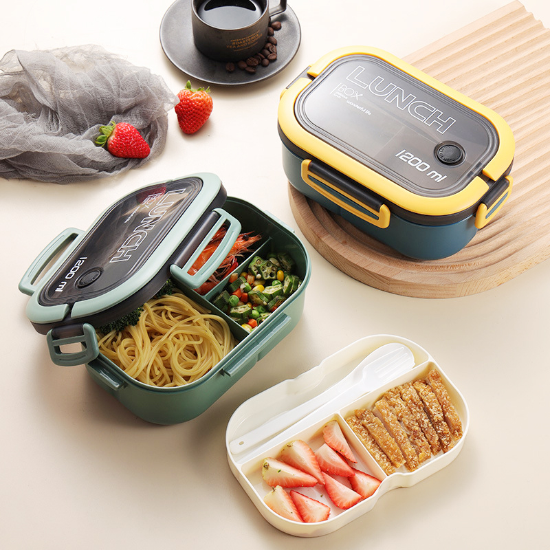 Food Storage Vault - Única lancheira de camada dupla, compartimento
