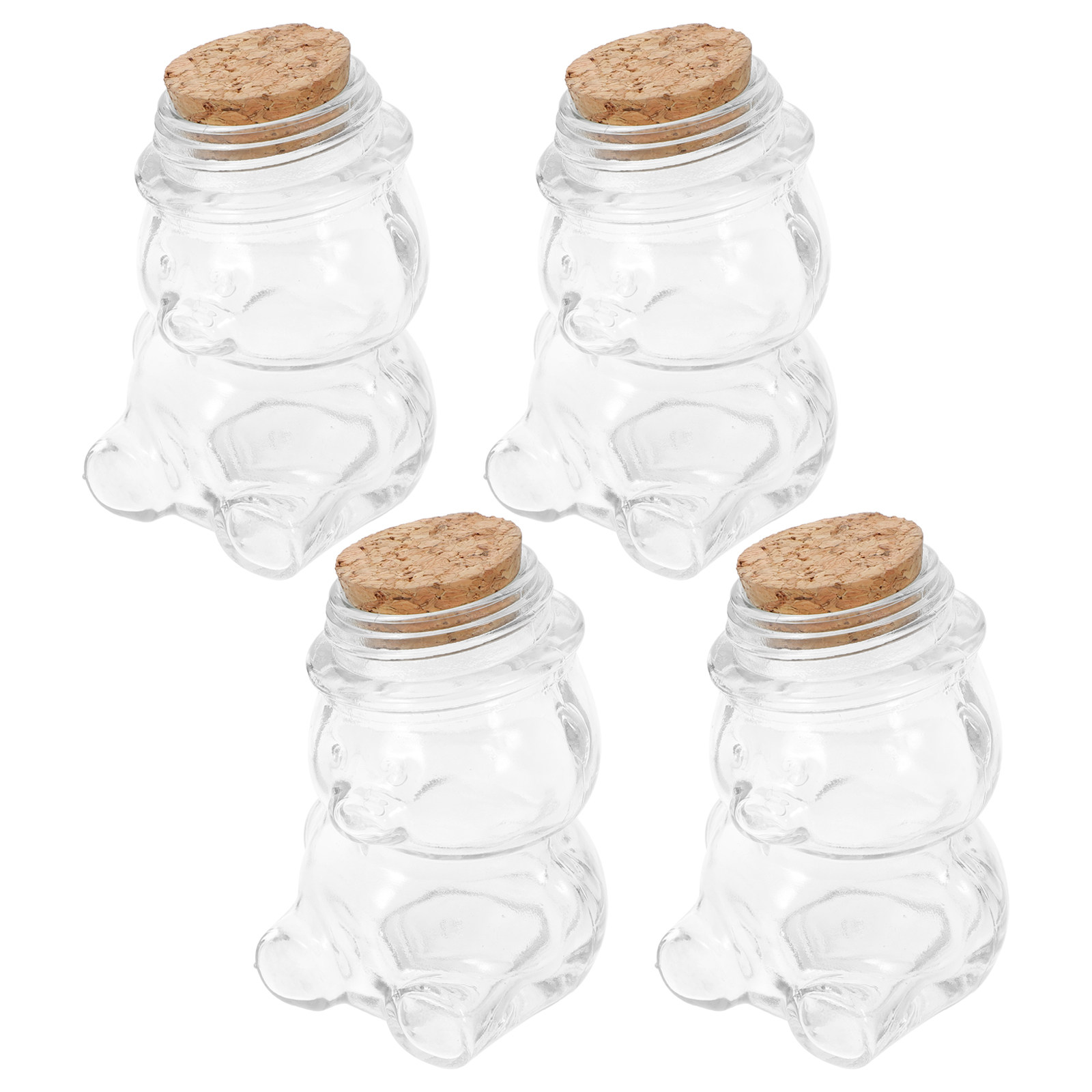 Food Storage Containers Glass - Conjunto de 4 Potes de Vidro
