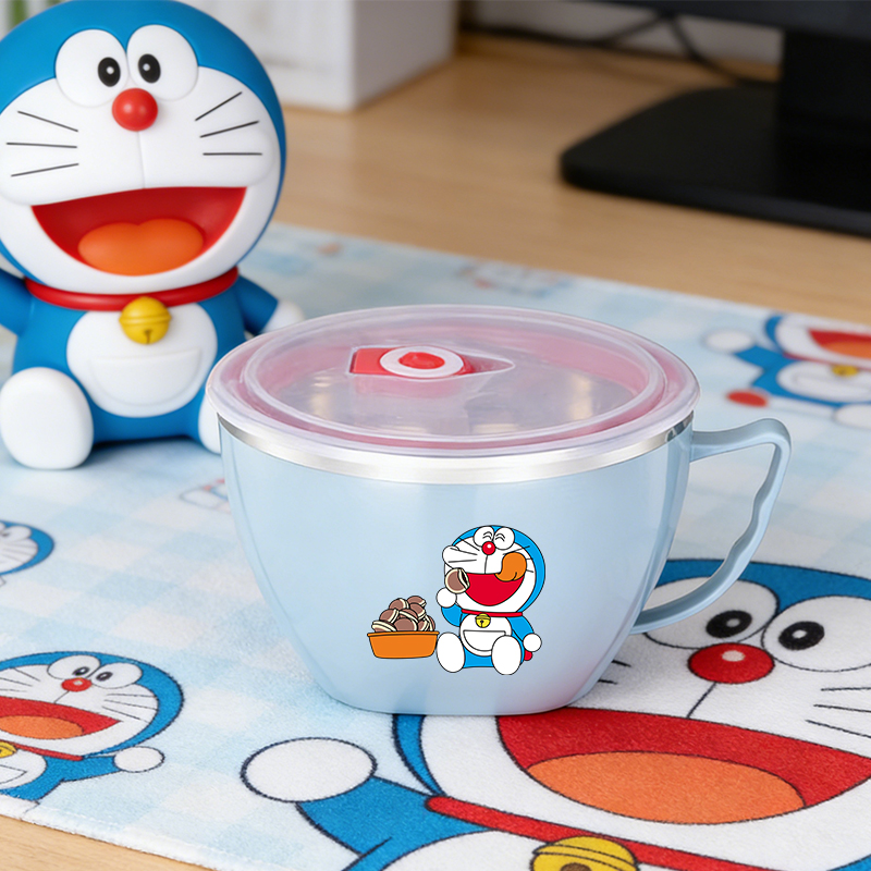 Food Storage In Room - Tigela de Aço Inoxidável Doraemon de