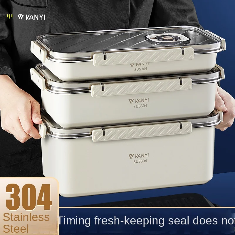 Food Storage Frozen - Aço Crisper Sealed Dumpling Box Lancheira