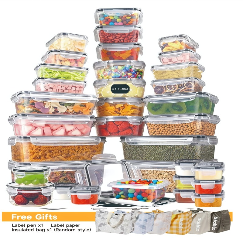 Food Storage On Table - Conjunto de Armazenamento de Alimentos Sem