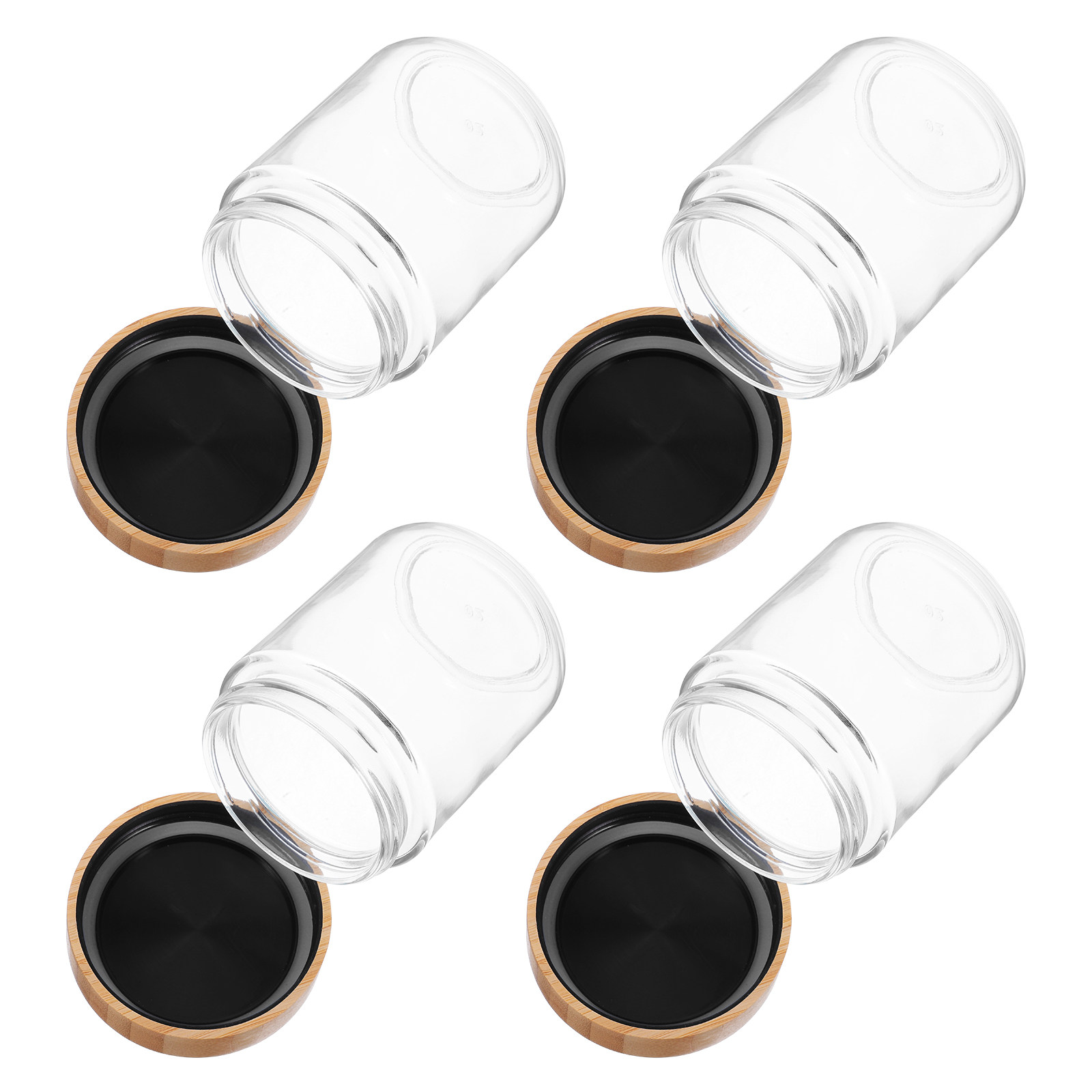 Food Storage Jars Plastic - 4 Potes de Vidro para Armazenamento