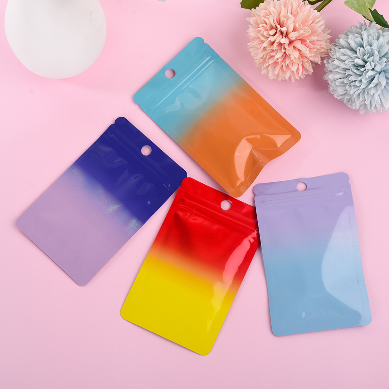1000 pçs laser cor gradiente z - Food Storage Bags Zip Lock Pouch avaliação e preço