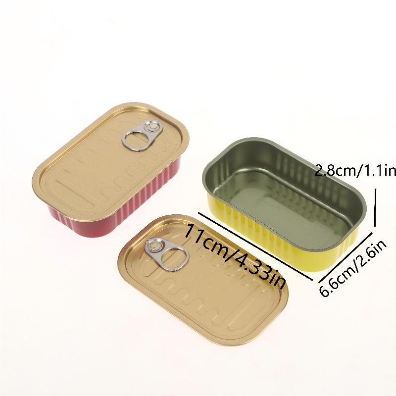 2 Peças de Mini Caixa Retangul - Food Storage Metal Box avaliação e preço