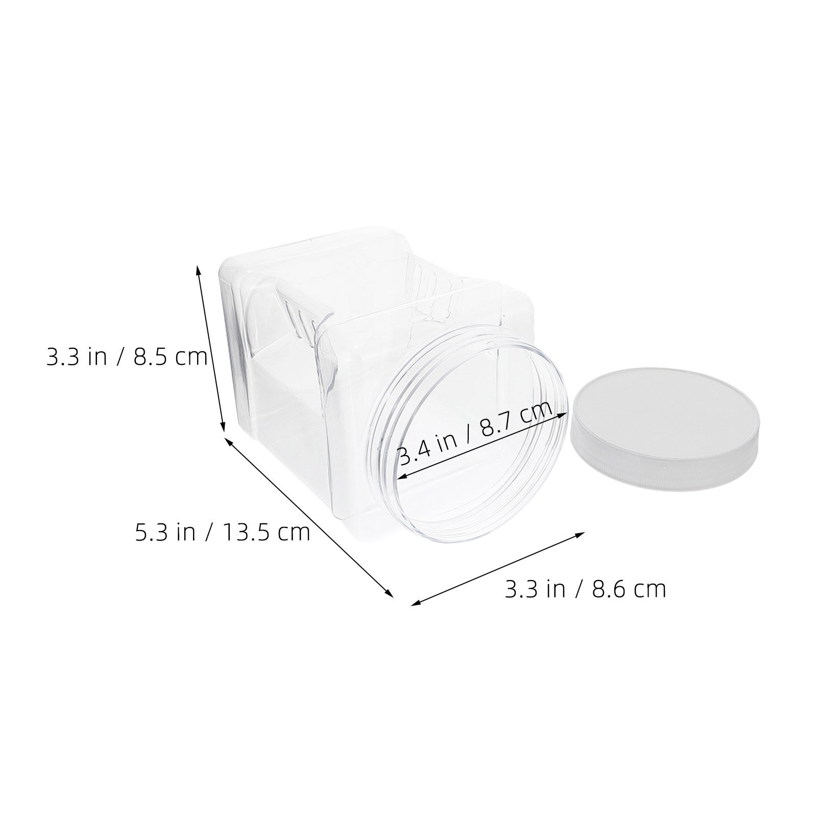6 Potes Transparentes Quadrado - Food Storage Jars Plastic avaliação e preço