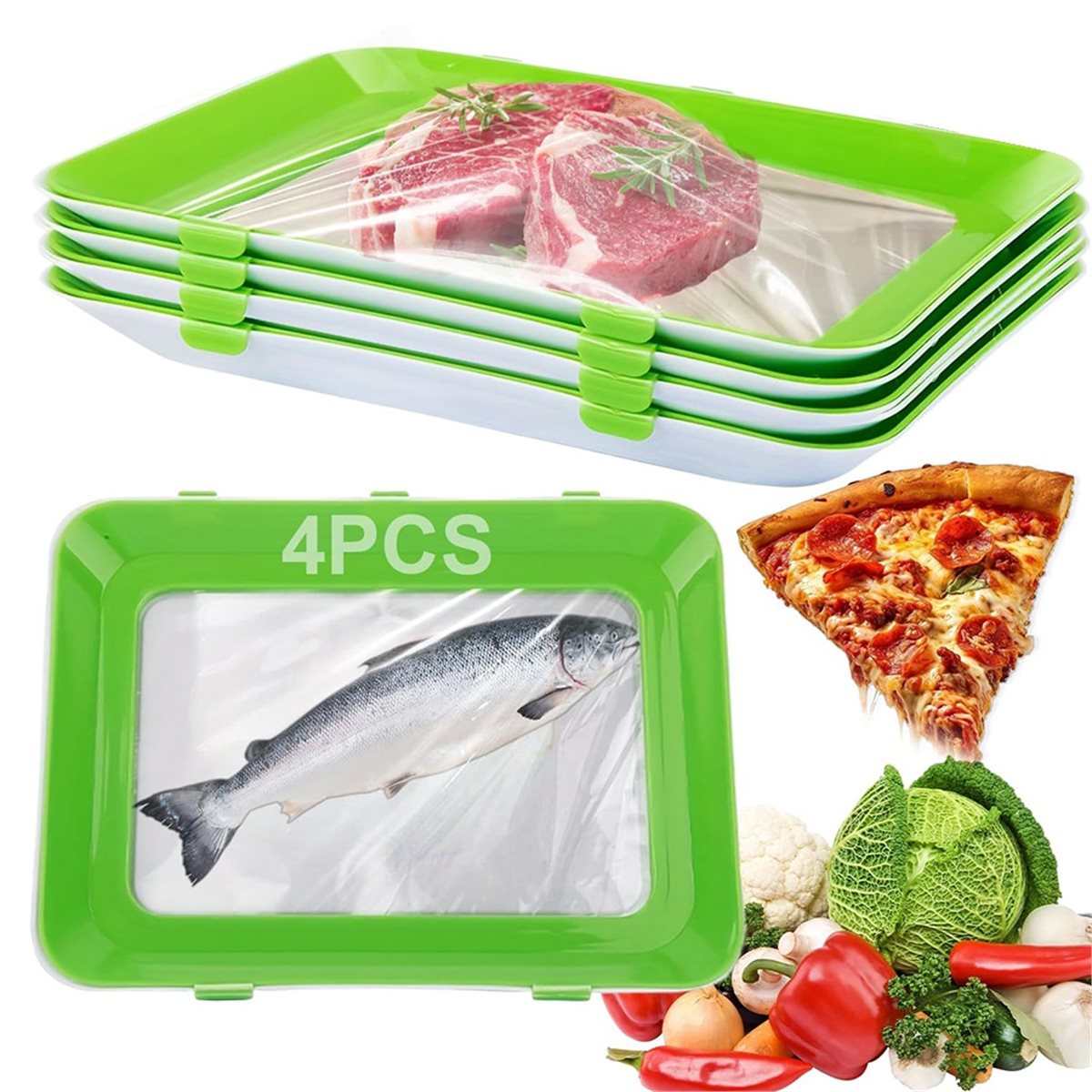 Conjunto de 4 Bandejas Empilhá - Food Storage Technology avaliação e preço