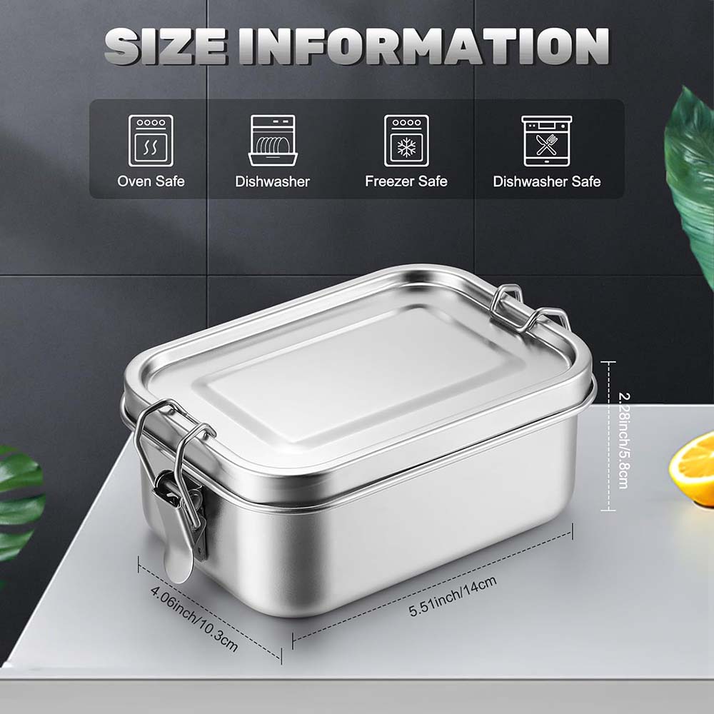 4 pçs de aço inoxidável bento  - Food Storage Metal Box avaliação e preço