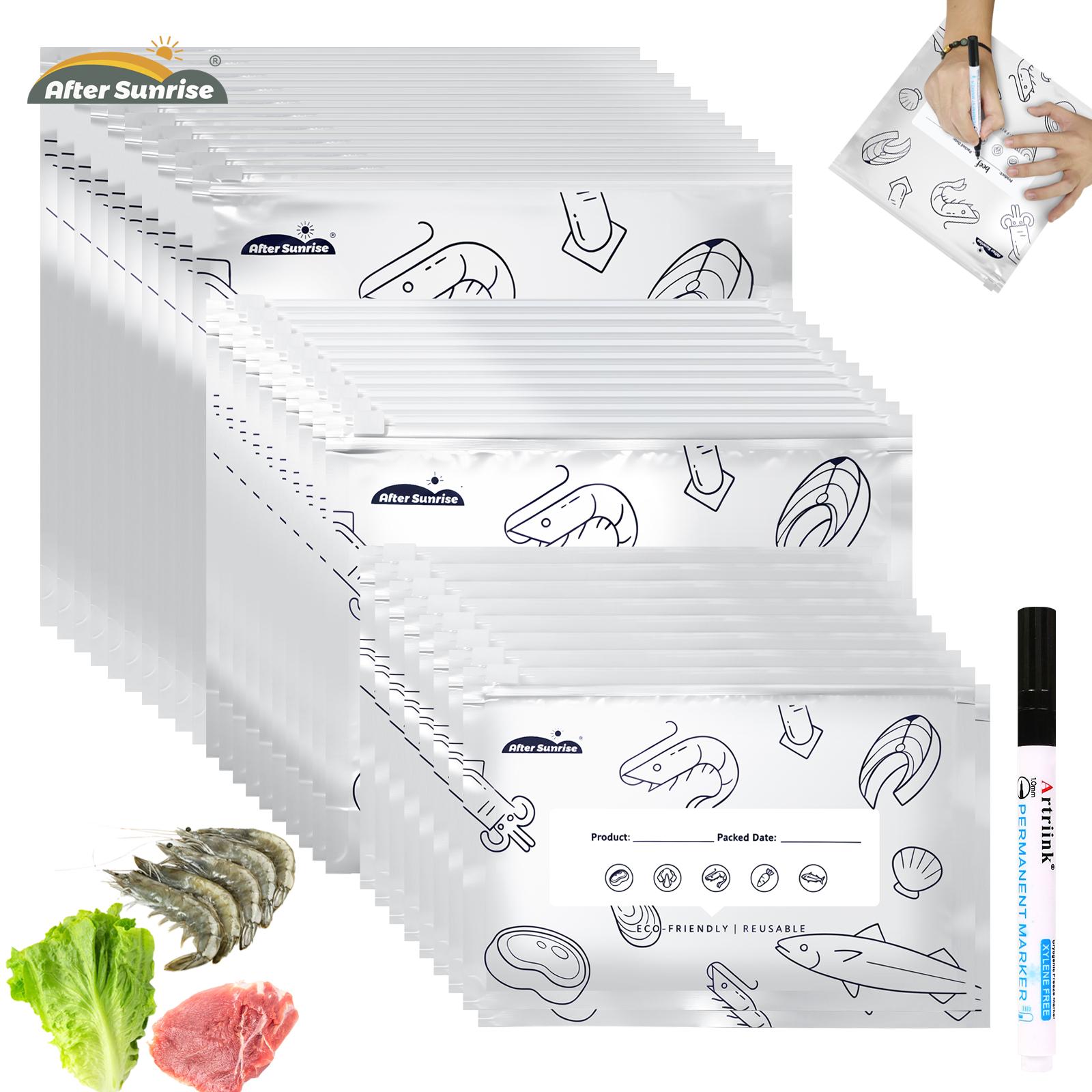 【Alimentos Refrigerados】Sacos  - Food Storage Bags Zip Lock Pouch avaliação e preço