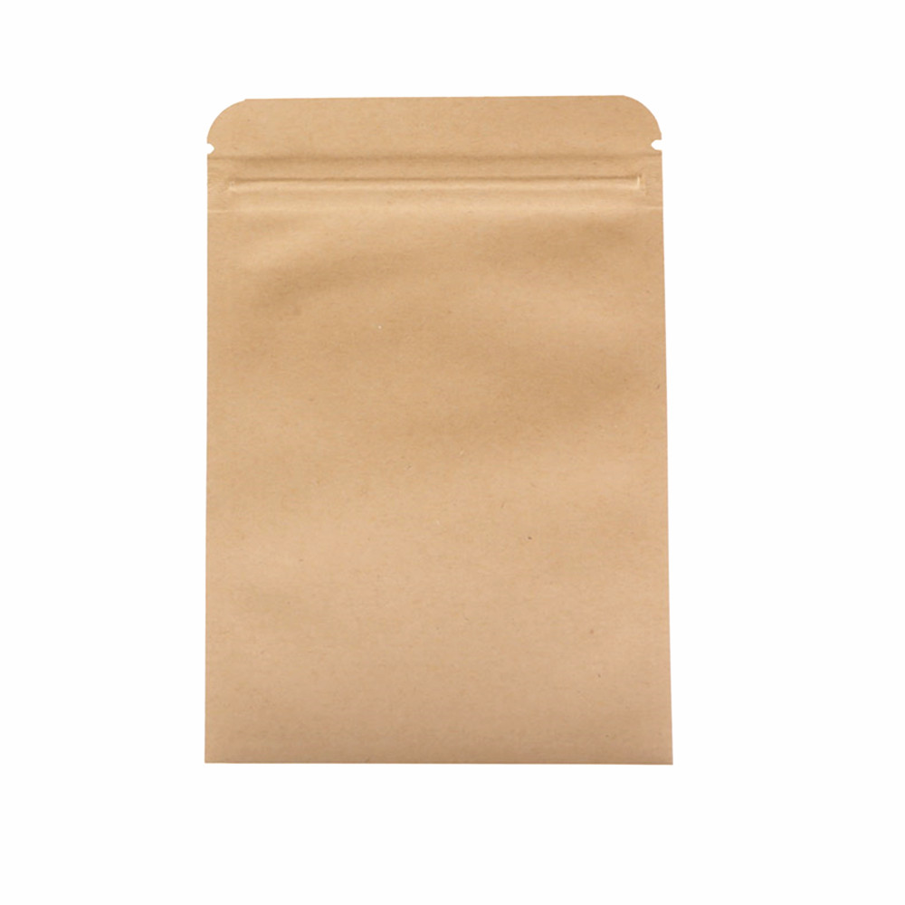 100 Sacos de Papel Kraft Marro - Food Storage Bags Zip Lock Pouch avaliação e preço