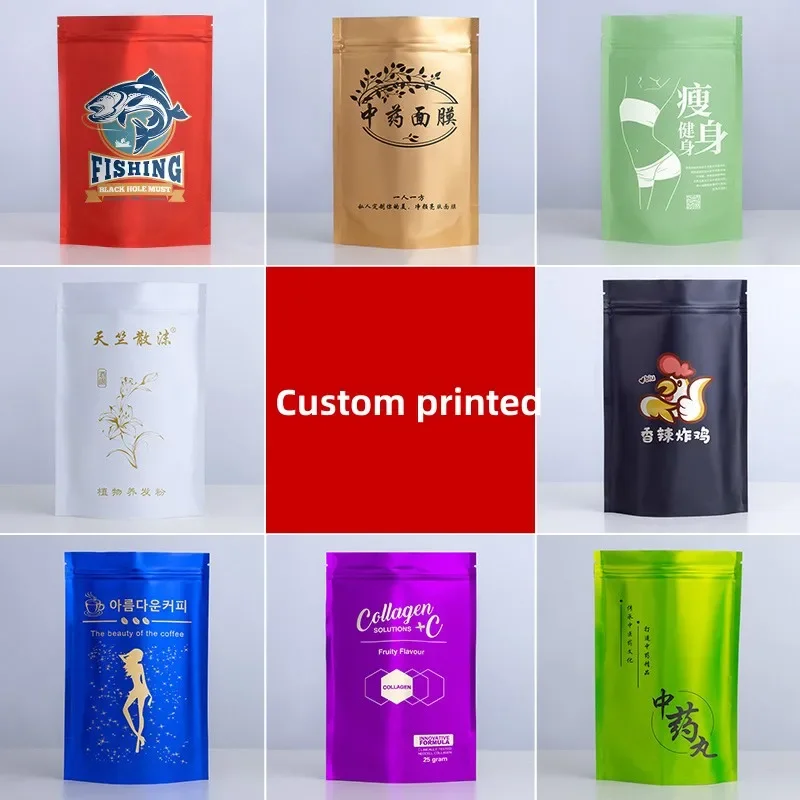100 pçs personalizado fosco ac - Food Storage Bags Zip Lock Pouch avaliação e preço