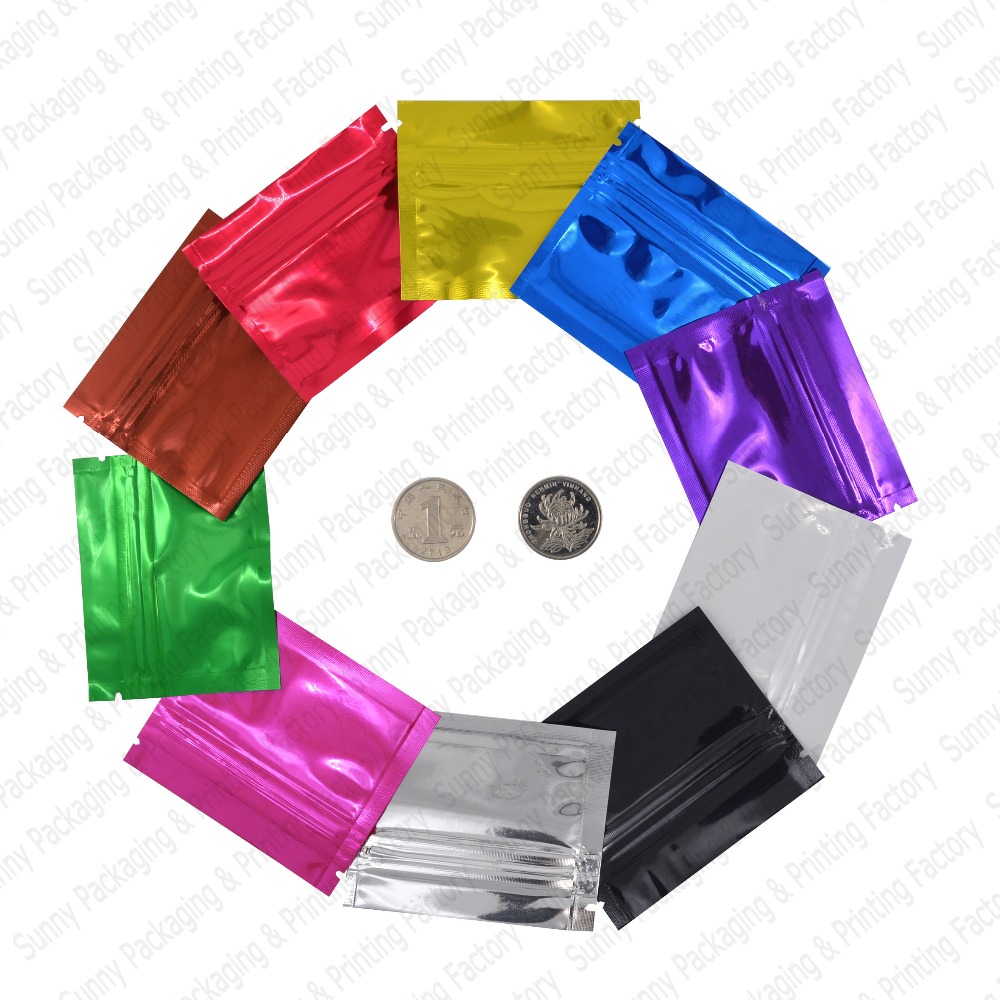 Colorido Alumínio Foil Zip Loc - Food Storage Bags Zip Lock Pouch avaliação e preço