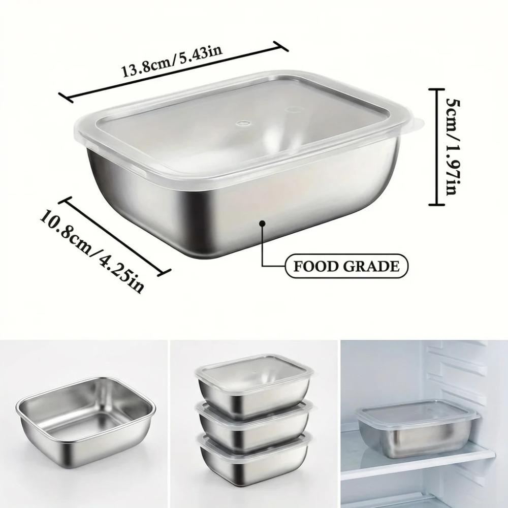 Conjunto de 6 Recipientes de A - Food Storage Metal Box avaliação e preço