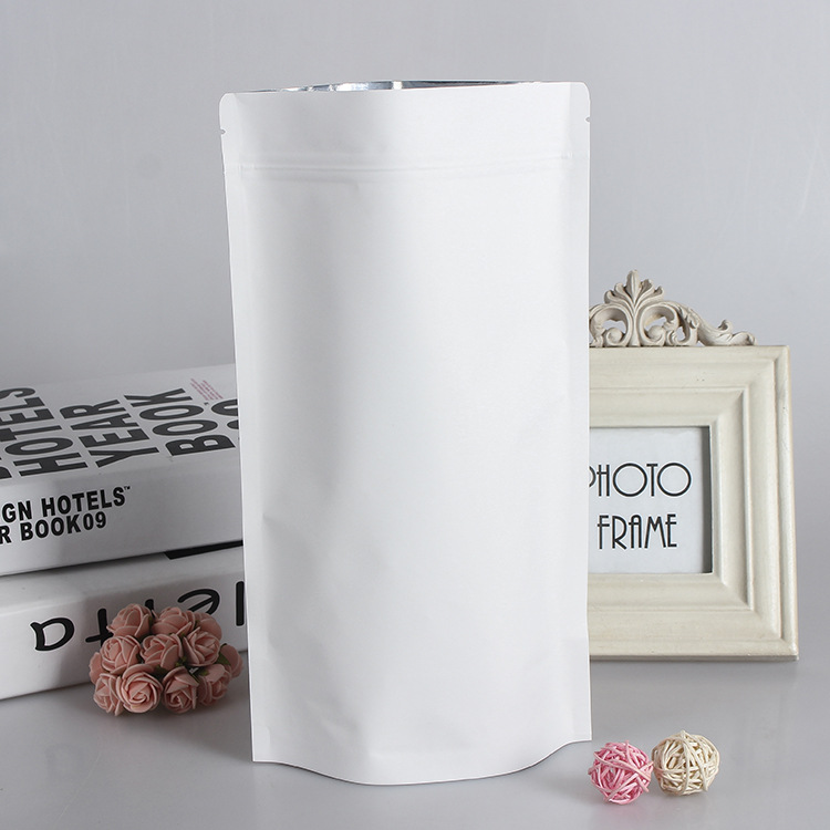 100 Sacos de Papel Branco com  - Food Storage Bags Zip Lock Pouch avaliação e preço