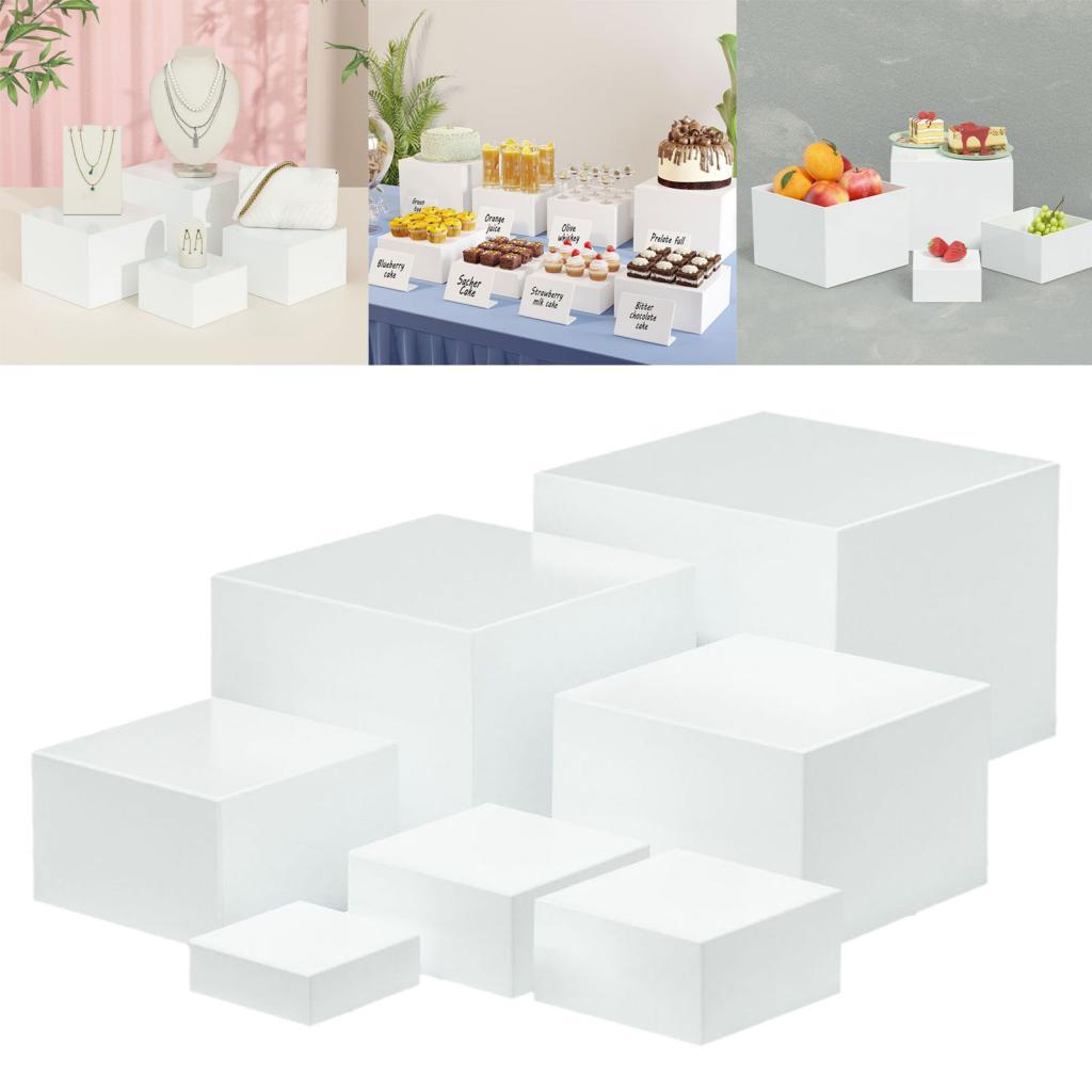 7 peças acrílico cubo caixa de - Food Storage On Table avaliação e preço