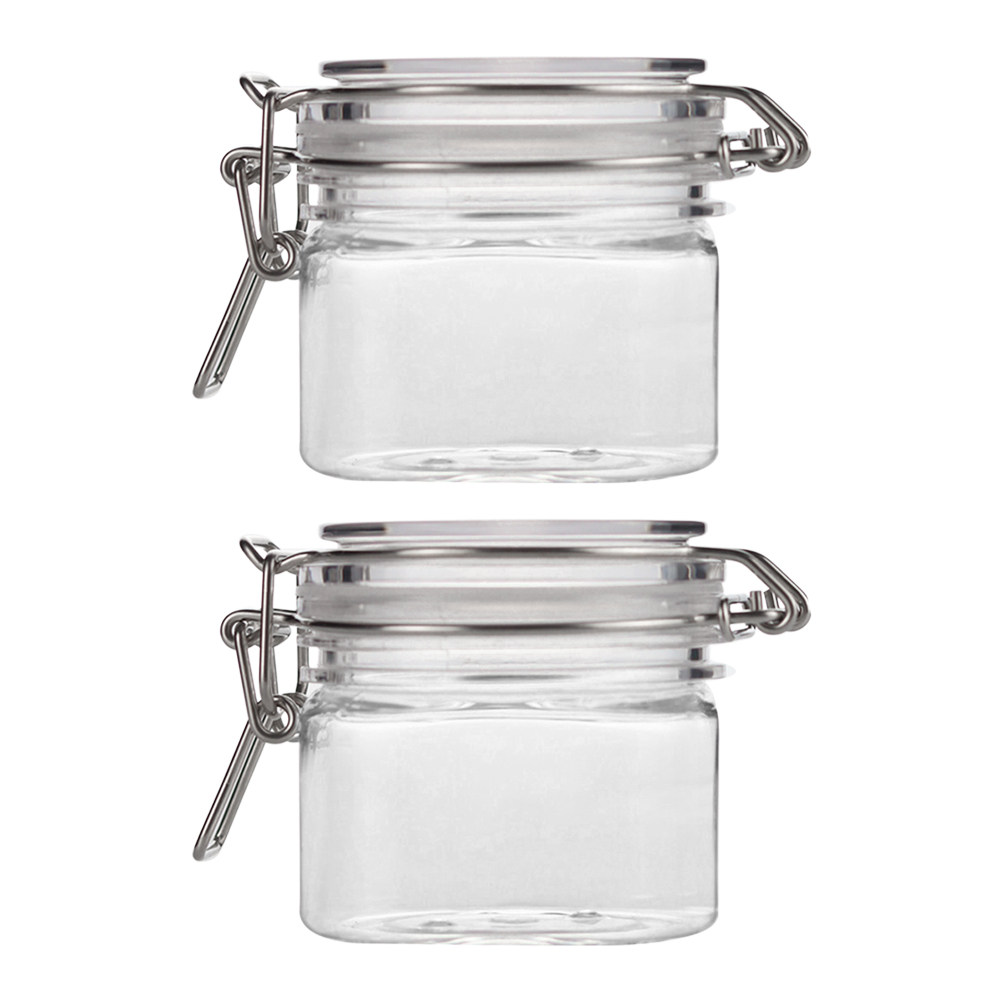 2 Potes Herméticos Transparent - Food Storage Jars Plastic avaliação e preço