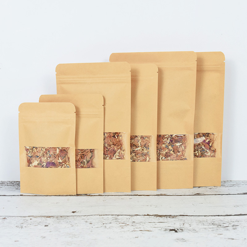 20/50 pçs sacos de papel kraft - Food Storage Bags Zip Lock Pouch avaliação e preço