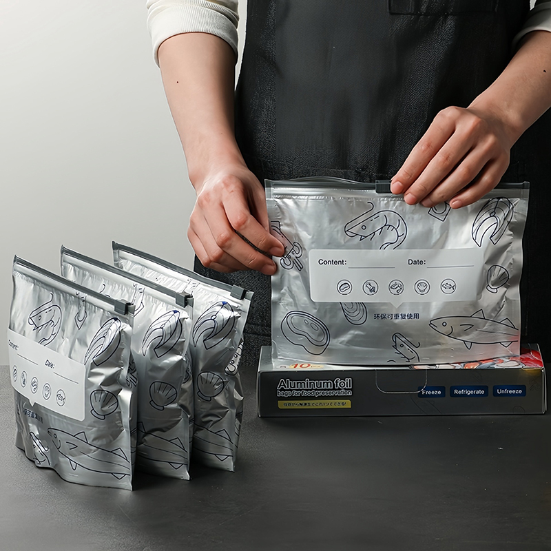 Saco de 10 grandes sacos de ar - Food Storage Bags Zip Lock Pouch avaliação e preço