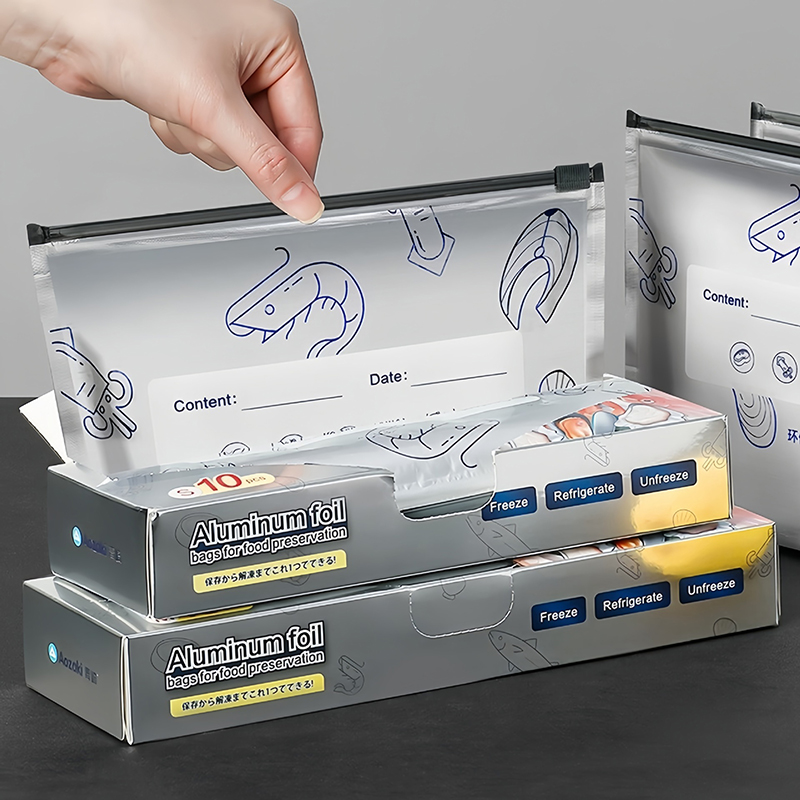 Saco de 10 grandes sacos de ar - Food Storage Bags Zip Lock Pouch avaliação e preço