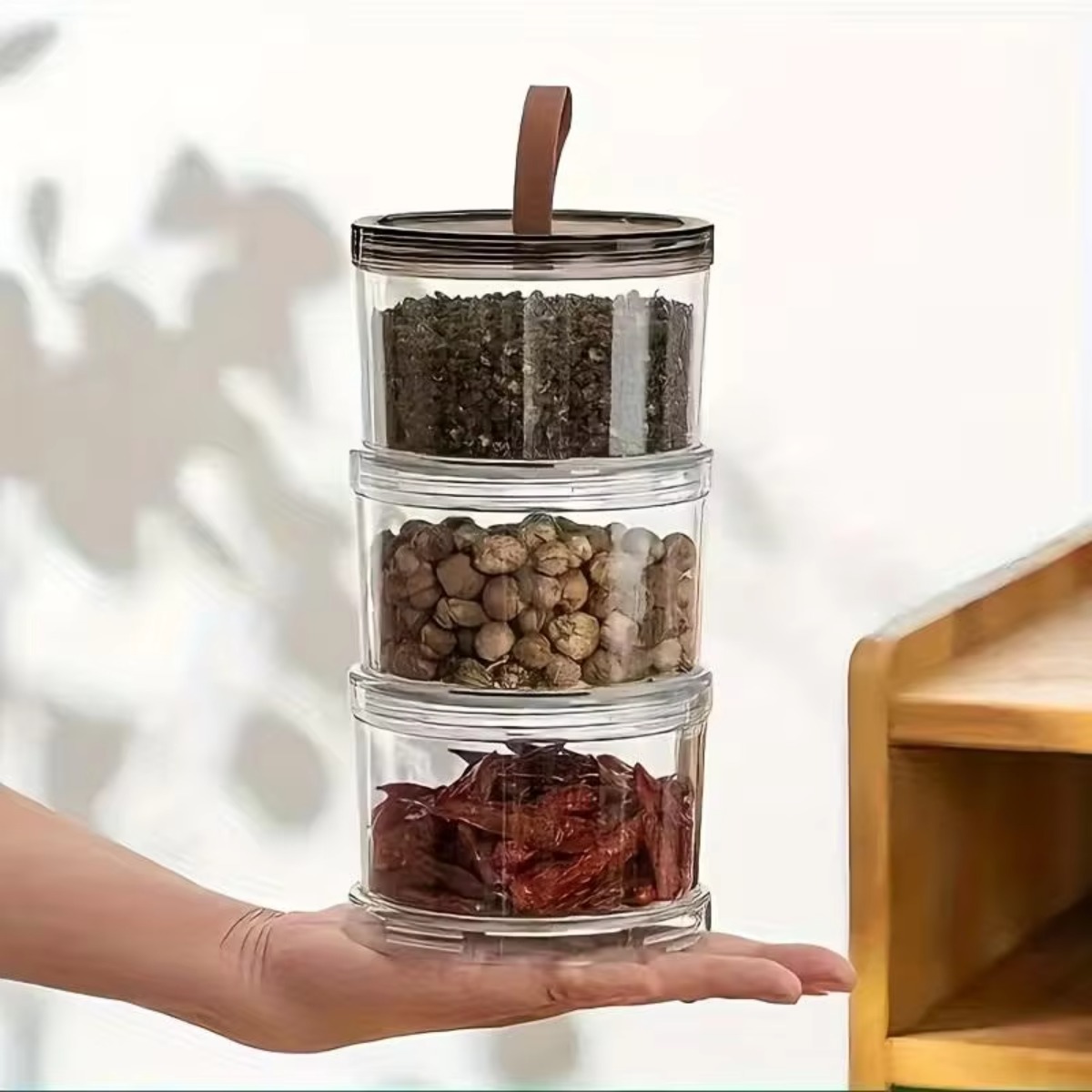 Caixa de Especiarias Redonda d - Food Storage Jars Plastic avaliação e preço