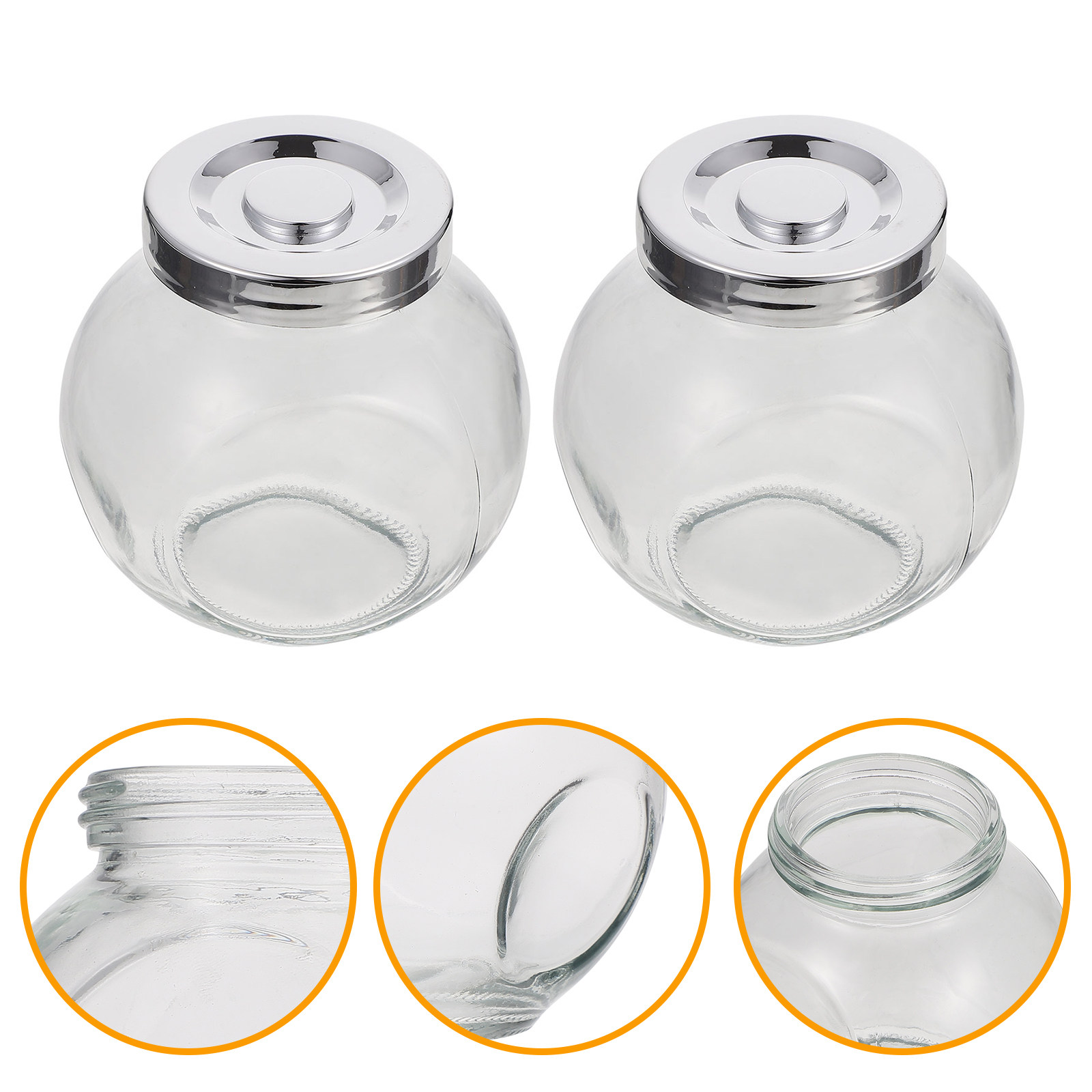 2 Frascos de Armazenamento de  - Food Storage Jars Plastic avaliação e preço