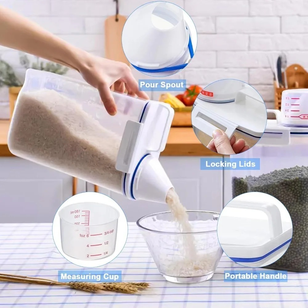 Recipiente de armazenamento de - Food Storage Jars Plastic avaliação e preço