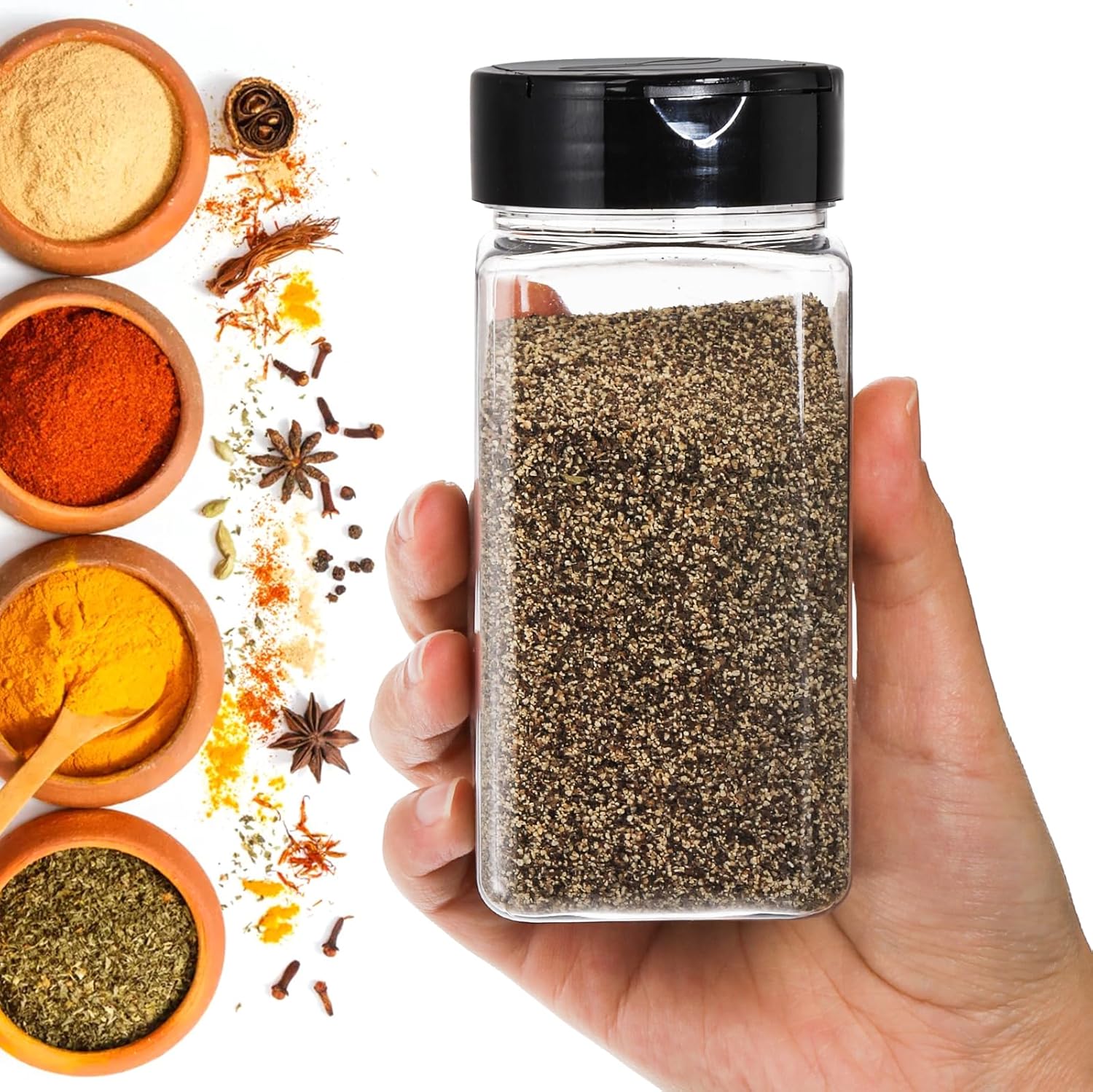 Potes de Plástico Grandes Quad - Food Storage Jars Plastic avaliação e preço