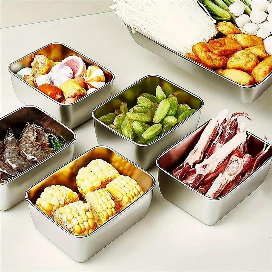 1/3/5 pces caixa de armazename - Food Storage Metal Box avaliação e preço