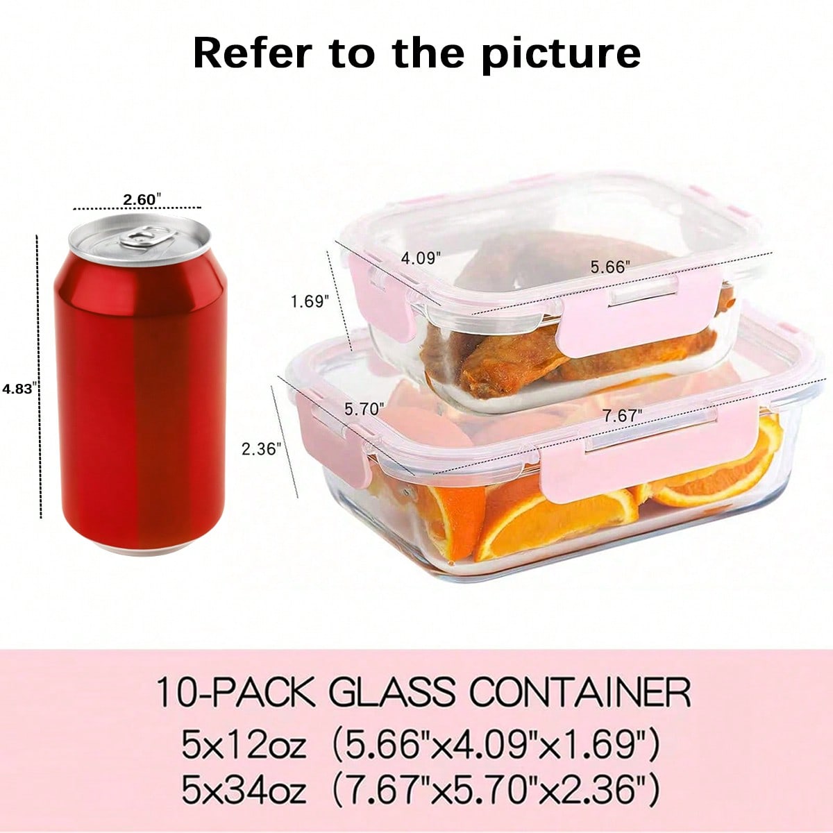 Conjunto de 10 Recipientes de  - Food Storage Containers Glass avaliação e preço