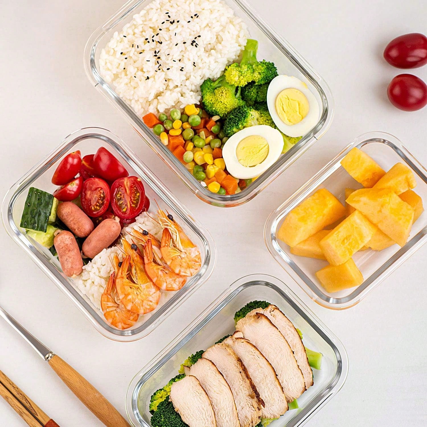 Conjunto de 10 Recipientes de  - Food Storage Containers Glass avaliação e preço